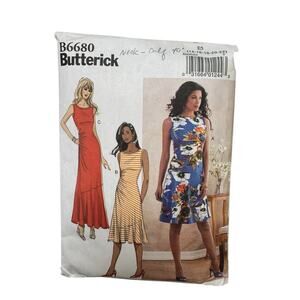 BUTTERICK Gathered Fitted Dress Pattern #B6680 Size E5 14-22 Cut to Size 22